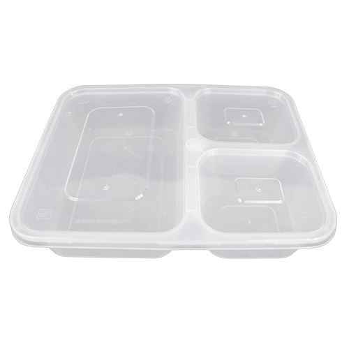 Rectangle box with 3 compartment (150 set) – CMHT Singapore